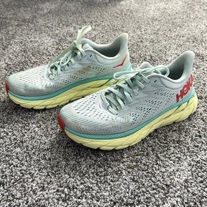 Women’s HOKA Clifton running shoes.